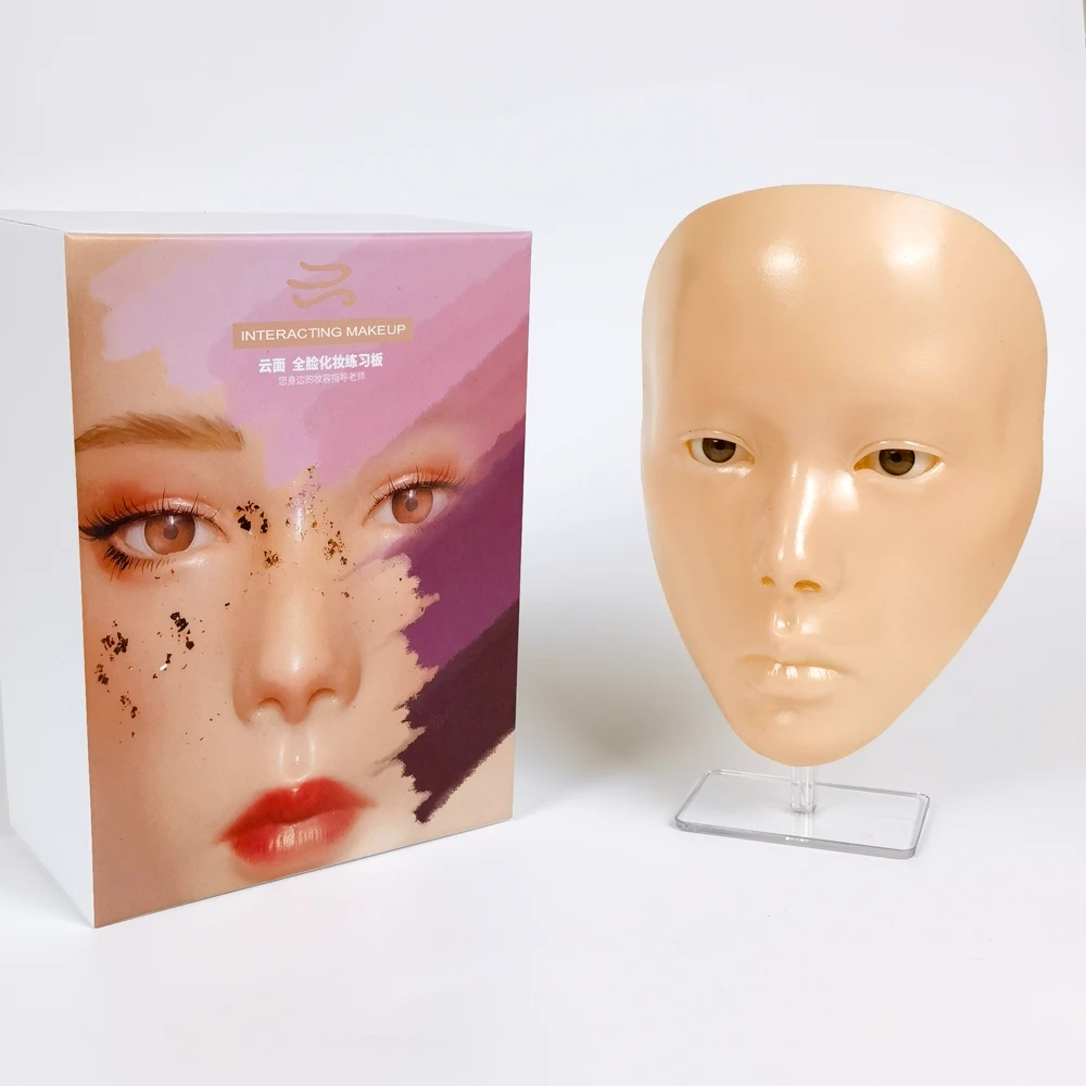 

New Arrival 5D Face Tattoo Makeup Practice Board Beauty Silicone Eyebrow Eyeliner Painting Academy Mannequin Head Pad