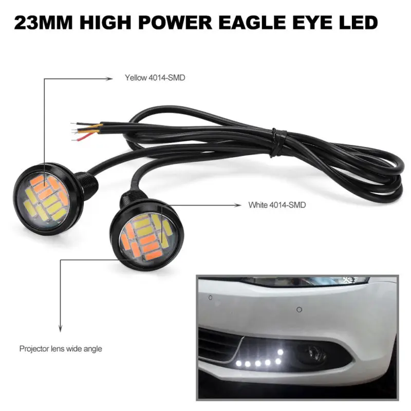 2pcs 23mm 4014 12V Car LED Light Dual Color White Amber Switchback DRL Lamp Turn PPP102428
2pcs 23mm 4014 12V Car LED Light Dual Color White Amber Switchback DRL Lamp Turn PPP102428