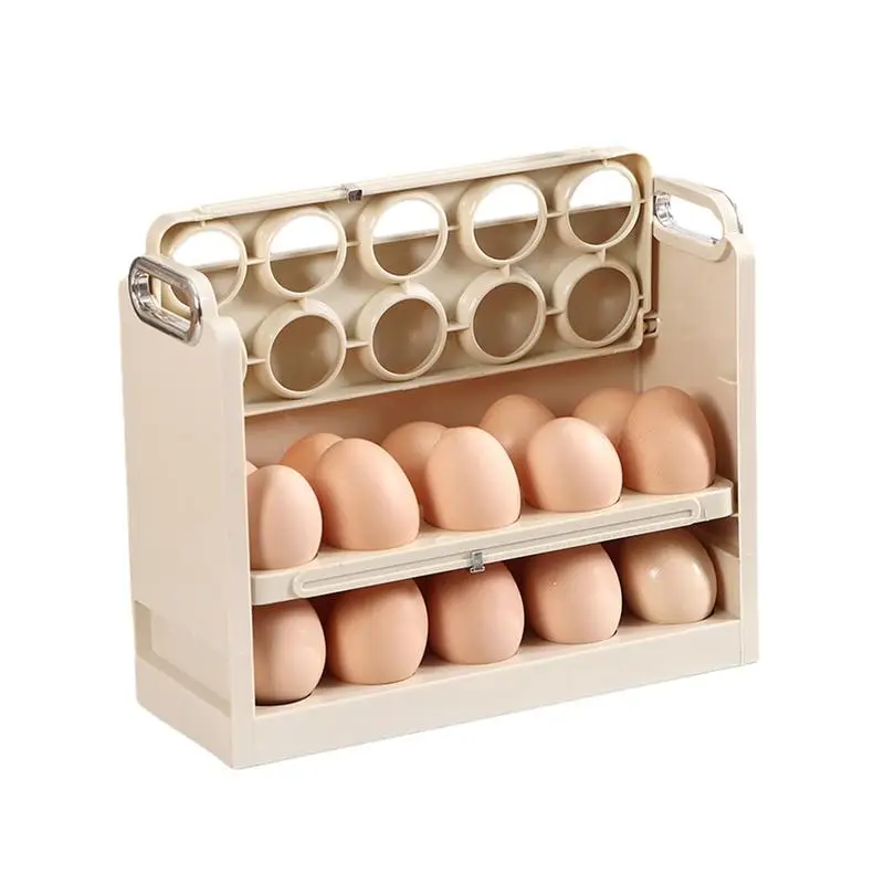 Egg Dispenser For Refrigerator Multi-layer Flipping Egg Rack 3 Layers Anti-slip Egg Storage Container With Timer And Handle
Egg Dispenser For Refrigerator Multi-layer Flipping Egg Rack 3 Layers Anti-slip Egg Storage Container With Timer And Handle