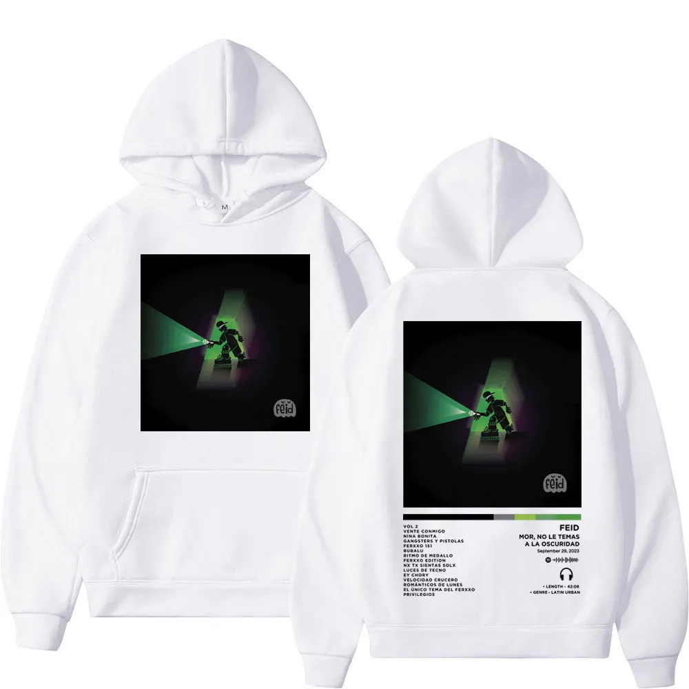 Rapper Feid Double Sided Album Graphic Hoodies Men's Women's Casual Fashion Hooded Sweatshirts Street Trend Hip Hop Pullovers
Rapper Feid Double Sided Album Graphic Hoodies Men's Women's Casual Fashion Hooded Sweatshirts Street Trend Hip Hop Pullovers