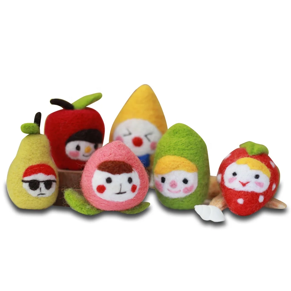 

Fruit Shape Felting Craft Beginners 3D Figures Characters DIY Kit Do It Yourself Toy Supplies Set