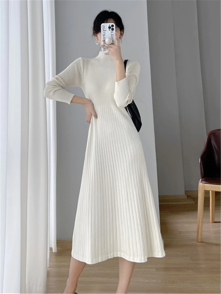 2023 Autumn New Woman Fashion Party Dress Korean Style Sweet Elegant Casual Vintage Mid Length Long Sleeve Knitted Dress
2023 Autumn New Woman Fashion Party Dress Korean Style Sweet Elegant Casual Vintage Mid Length Long Sleeve Knitted Dress