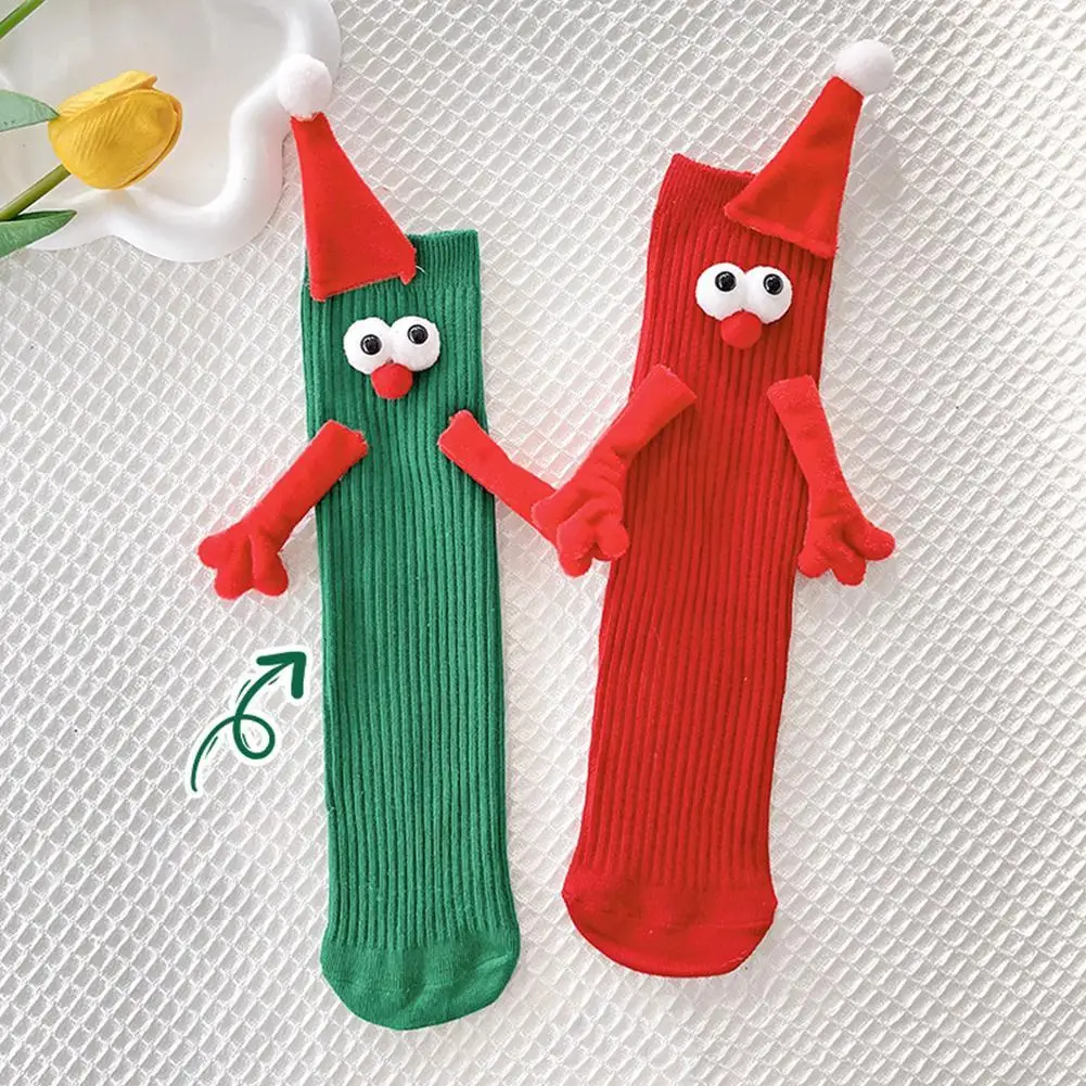 Christmas Magnetic Suction Hand In Hand Socks Red Green Unisex Holding Hands Long Socks Girls Cute Couple Cotton Sock
Christmas Magnetic Suction Hand In Hand Socks Red Green Unisex Holding Hands Long Socks Girls Cute Couple Cotton Sock