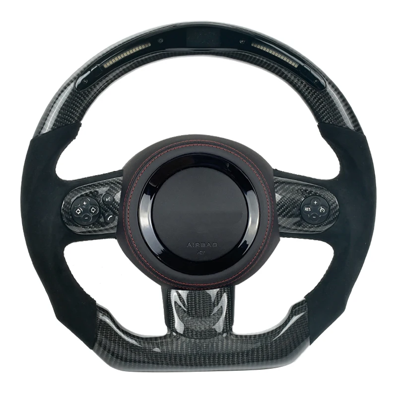 

Led Carbon Fiber Steering Wheel for BMW MINI Mini Cooper S R56 R58 R57 R61 R59 Coupe Customized
