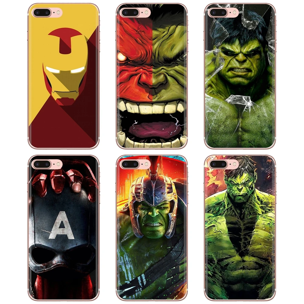 TPU Cover Bag For Huawei Nova 2 2i 3 3i Y3 Y5 Y6 Y7 Y9 Prime 2015 2016 2017 2018 2019 Ironman and Hulk Marvel Comic |