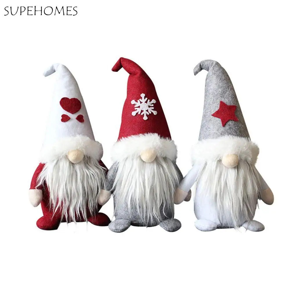 

Originality Christmas Decorations Durable Red Hat Santa Claus Faceless Doll Dwarf Gnome Dirt-proof