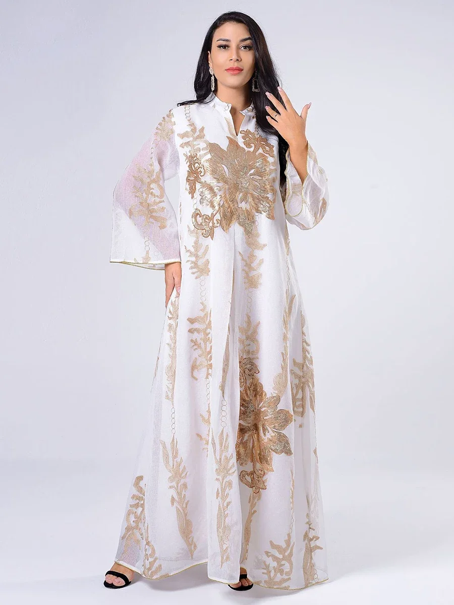 Sequins Embroidered Abaya Dress For Women Moroccan Kaftan Turkey Arabic Jalabiya White Islamic Ethnic Robe 2023 Eid New
Sequins Embroidered Abaya Dress For Women Moroccan Kaftan Turkey Arabic Jalabiya White Islamic Ethnic Robe 2023 Eid New