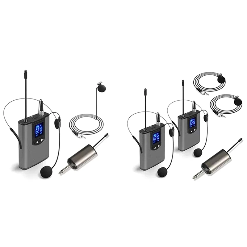 UHF Portable Wireless Headphone/Lvalier Microphone With Bodypack Transmitter And Receiver 1/4Inch Output
UHF Portable Wireless Headphone/Lvalier Microphone With Bodypack Transmitter And Receiver 1/4Inch Output