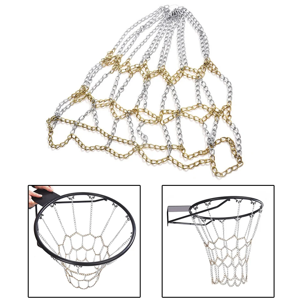 Outdoor Metal Chain Basketball Net Iron 12 Buckles Durable Basketball Target Net Game Training Basketball Accesseries
Outdoor Metal Chain Basketball Net Iron 12 Buckles Durable Basketball Target Net Game Training Basketball Accesseries