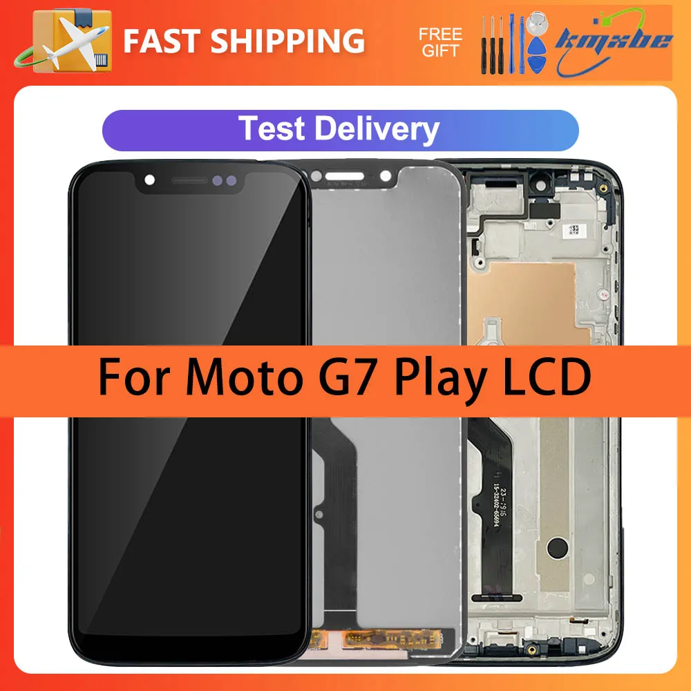 

5.7" LCD For Motorola Moto G7 Play XT1952-4 Display Touch Screen Digitizer Assembly With Frame For XT1952-5 Replacement Parts