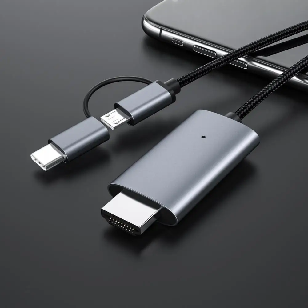 2 in 1 Type C Micro USB To HDMI-compatible 1080P HDTV Cable for Samsung Xiaomi Phone to Projector/TV 2M Converter Adapter Cable
2 in 1 Type C Micro USB To HDMI-compatible 1080P HDTV Cable for Samsung Xiaomi Phone to Projector/TV 2M Converter Adapter Cable