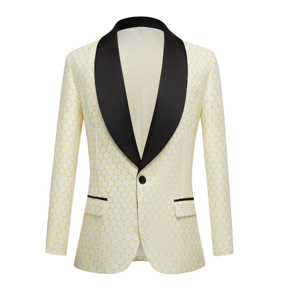 Men Yellow Dot Black Lapel Wedding Suits 2023 Formal Men Suit Set Slim Fit Groom Tuxedos Groomsman Blazer Suits for Man Coat
Men Yellow Dot Black Lapel Wedding Suits 2023 Formal Men Suit Set Slim Fit Groom Tuxedos Groomsman Blazer Suits for Man Coat