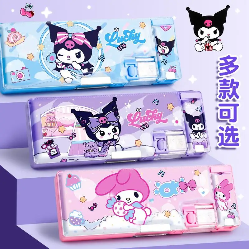 Пенал Sanrio Детский многофункциональный автоматический магнитный, коробка для карандашей с Hello Kitty и надписью Kuromi
Пенал Sanrio Детский многофункциональный автоматический магнитный, коробка для карандашей с Hello Kitty и надписью Kuromi