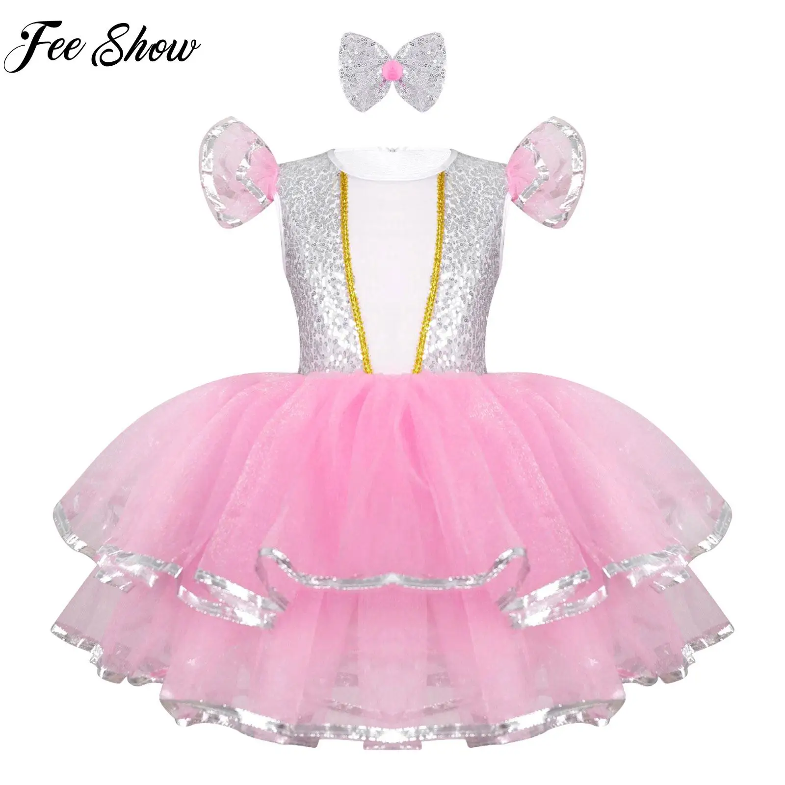 Kids Sparkly Sequin Tutu Dress Birthday Party Stage Performance Outfit Zipper Back Ruffle Sleeve Dresses with Bowknot Hair Clip
Kids Sparkly Sequin Tutu Dress Birthday Party Stage Performance Outfit Zipper Back Ruffle Sleeve Dresses with Bowknot Hair Clip