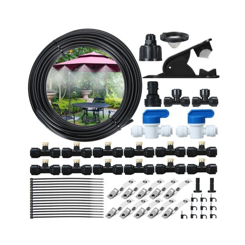 Misting Cooling System Outdoor,Misting System for Patio,49FT(15M) Misting Line with 12 Brass Mist Nozzles,Water Misters
Misting Cooling System Outdoor,Misting System for Patio,49FT(15M) Misting Line with 12 Brass Mist Nozzles,Water Misters