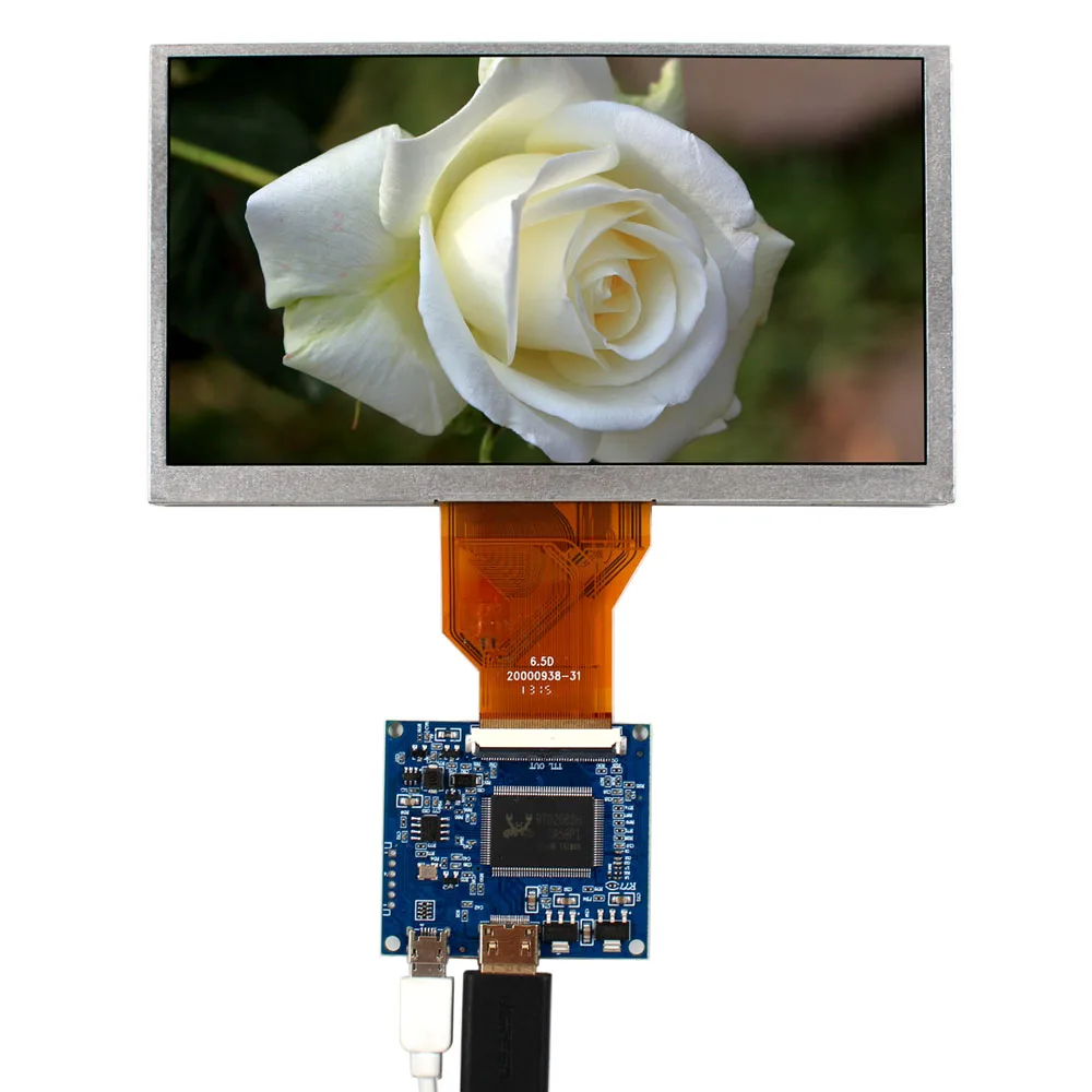6.5" AT065TN14 800X480 TFT-LCD Display Panel with DIY Driver Board kit Mini HD-MI
6.5" AT065TN14 800X480 TFT-LCD Display Panel with DIY Driver Board kit Mini HD-MI