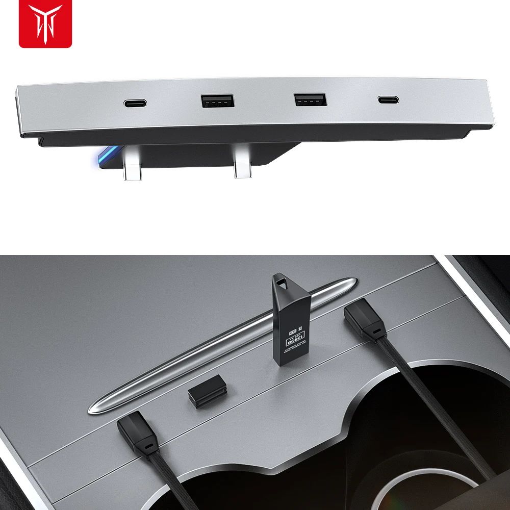 27W Quick Charger USB HUB For Tesla Model 3 Model Y Shunt HUB Intelligent Docking Station Car Adapter Powered Splitter Extension
27W Quick Charger USB HUB For Tesla Model 3 Model Y Shunt HUB Intelligent Docking Station Car Adapter Powered Splitter Extension