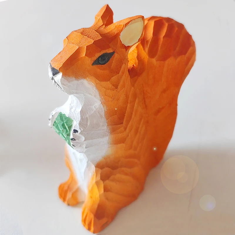 Small squirrel pure handmade wood carving creative decoration solid wood animal carving office desktop decoration exquisite
Small squirrel pure handmade wood carving creative decoration solid wood animal carving office desktop decoration exquisite