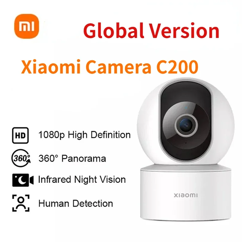 

Global Version Xiaomi Mijia Camera C200 360° PTZ IP HD Infrared Night Vision AI Human Detection Surveillance For Mi Smart Home
