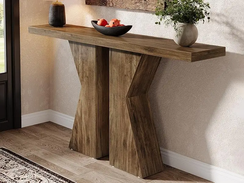 Farmhouse Entryway Table Rustic Brown Sc6644e4f0dcc4566afad8597b4aea8ebp