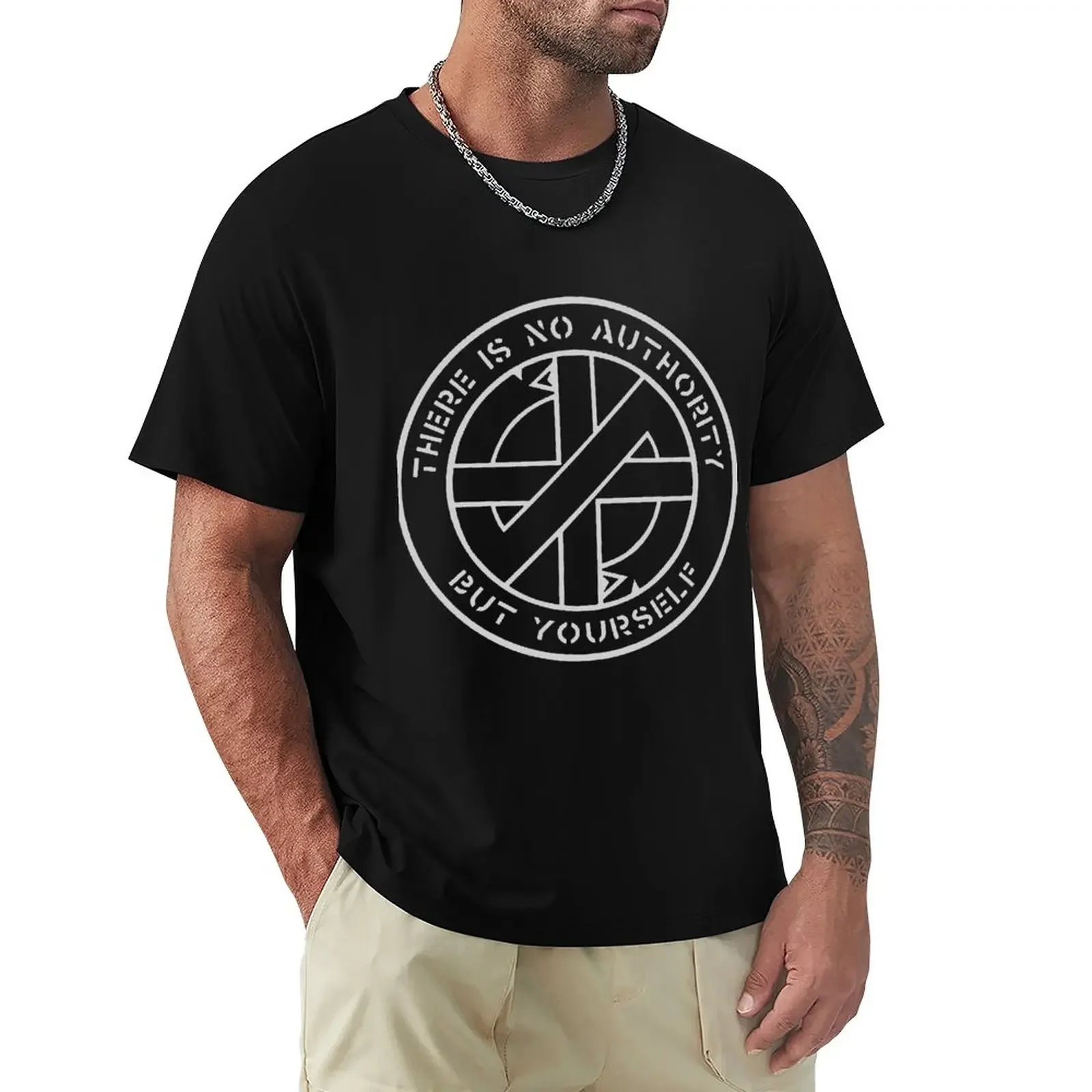 

Crass - There Is NoAuthority But Yourself T-Shirt for a boy graphics Aesthetic clothing t shirts for men pack