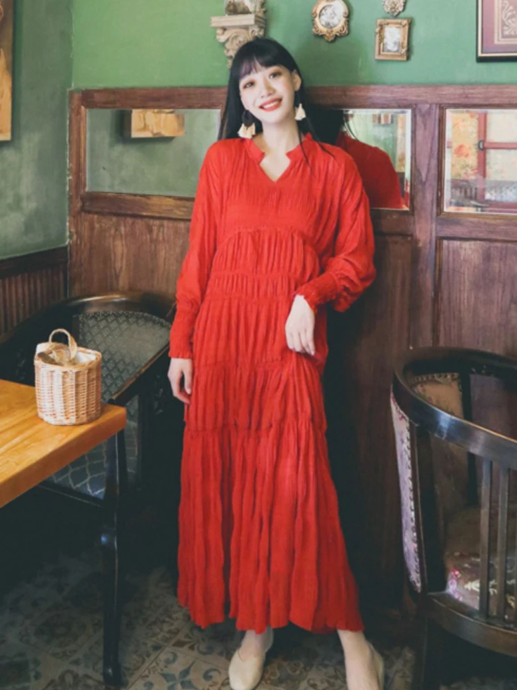 Summer new women's dress Bohemian travel beach vacation wind dress drape retro style amorous feelings big swing long dress
Summer new women's dress Bohemian travel beach vacation wind dress drape retro style amorous feelings big swing long dress