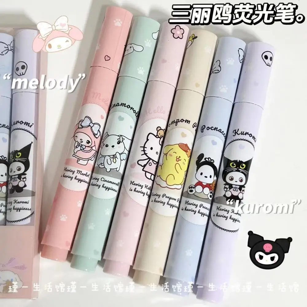 6Pcs Sanrio Hello Kitty Kuromi Cinnamoroll Color Highlighter Cartoon Stationery Marker Gift for The Start of The School Season
6Pcs Sanrio Hello Kitty Kuromi Cinnamoroll Color Highlighter Cartoon Stationery Marker Gift for The Start of The School Season
