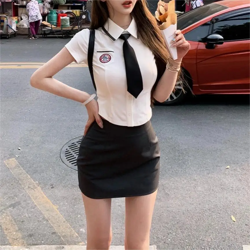 Женские винтажные комплекты с юбкой, мини-юбка-карандаш и рубашка с коротким рукавом, Y2k 90-х, корейские элегантные комплекты, новая одежда 1920-х годов
Женские винтажные комплекты с юбкой, мини-юбка-карандаш и рубашка с коротким рукавом, Y2k 90-х, корейские элегантные комплекты, новая одежда 1920-х годов