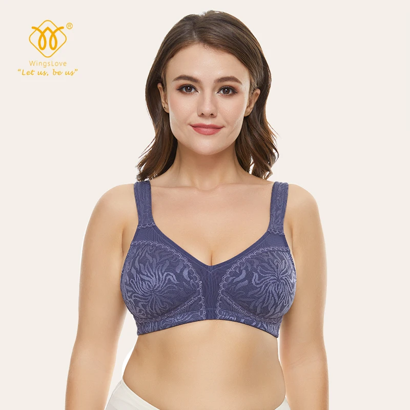 

Wingslove Push Up Minimizer Bras For Women Full Coverage Seemless Wirefree Brassiere Femme Plus Size Non Padded Lingerie