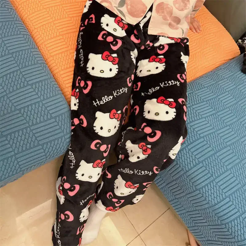 New Sanrio Anime Cartoon Hello Kitty Coral Fleece Pajama Pants Soft Trousers Women Casual Home Trousers Kawaii Birthday Gift
New Sanrio Anime Cartoon Hello Kitty Coral Fleece Pajama Pants Soft Trousers Women Casual Home Trousers Kawaii Birthday Gift
