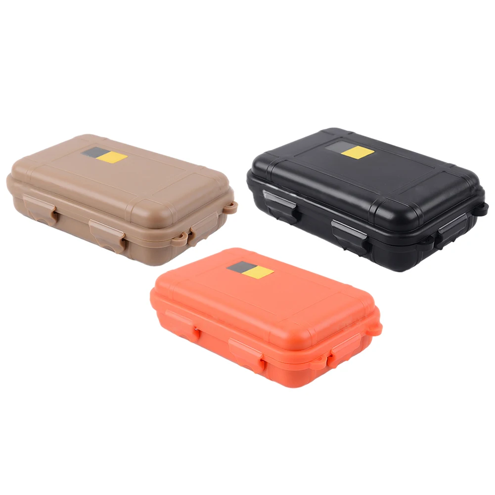 

165x105mm Size Outdoor Plastic Waterproof Sealed Survival Box Container Camping Outdoor Travel Storage Carry Box Large Capacity