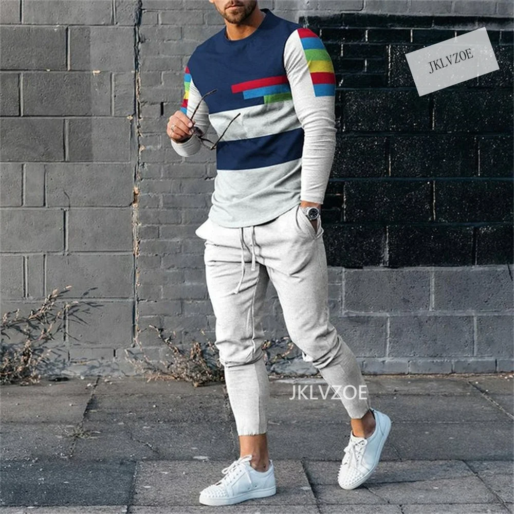 2023 Summer Clothes Fashion Man Vintage 3D Printed Color Stripe Short Sleeve T Shirt Long Pants 2 Piece Sets Tracksuit Set Men
2023 Summer Clothes Fashion Man Vintage 3D Printed Color Stripe Short Sleeve T Shirt Long Pants 2 Piece Sets Tracksuit Set Men