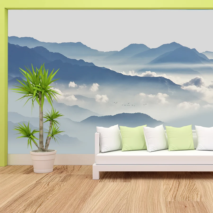 

Peel and Stick Custom Accept Wallpapers for Living Room Nature Mountain TV Background Wall Design Papers Home Decor Murals Roll