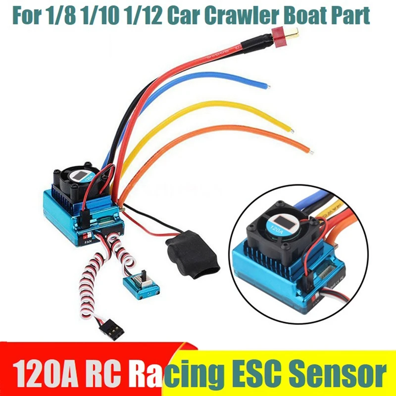 RC Racing ESC 120A датчик, большой контроллер скорости тока, RC автомобильные аксессуары для 1/8 1/10 1/12, замена автомобильной гусеничной лодки
RC Racing ESC 120A датчик, большой контроллер скорости тока, RC автомобильные аксессуары для 1/8 1/10 1/12, замена автомобильной гусеничной лодки