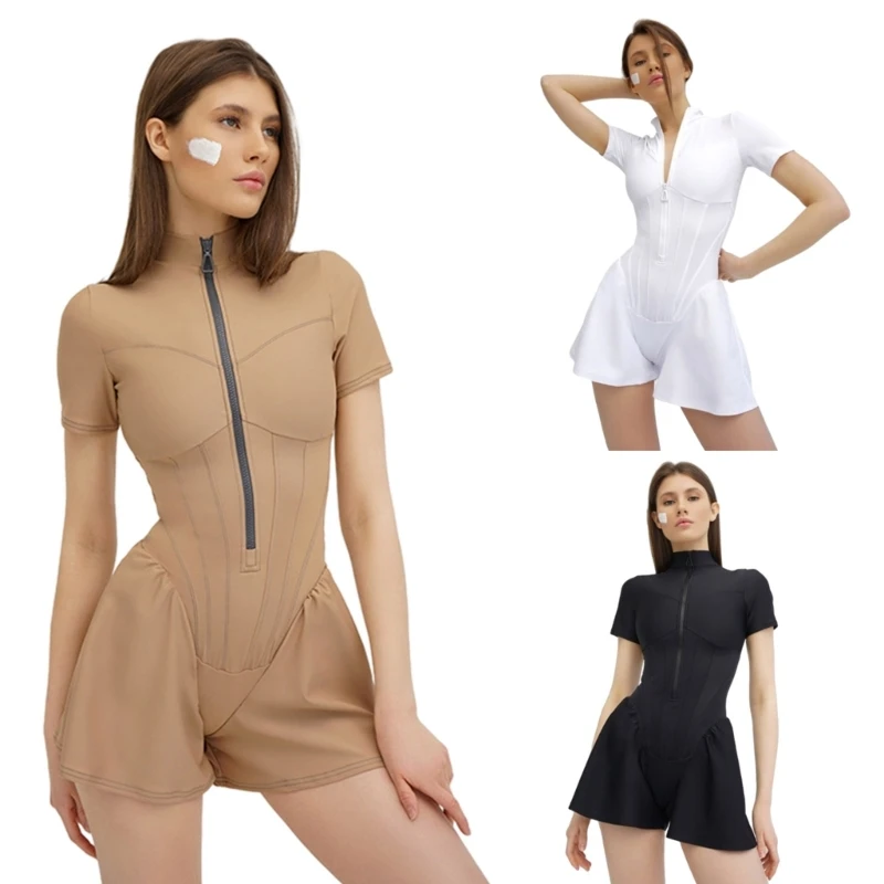Fit Short Jumpsuit for Casual Summer Short Sleeve Jumpsuits Rompers Undershirts for Women Elegant Sexy Bodusuit Dropship
Fit Short Jumpsuit for Casual Summer Short Sleeve Jumpsuits Rompers Undershirts for Women Elegant Sexy Bodusuit Dropship