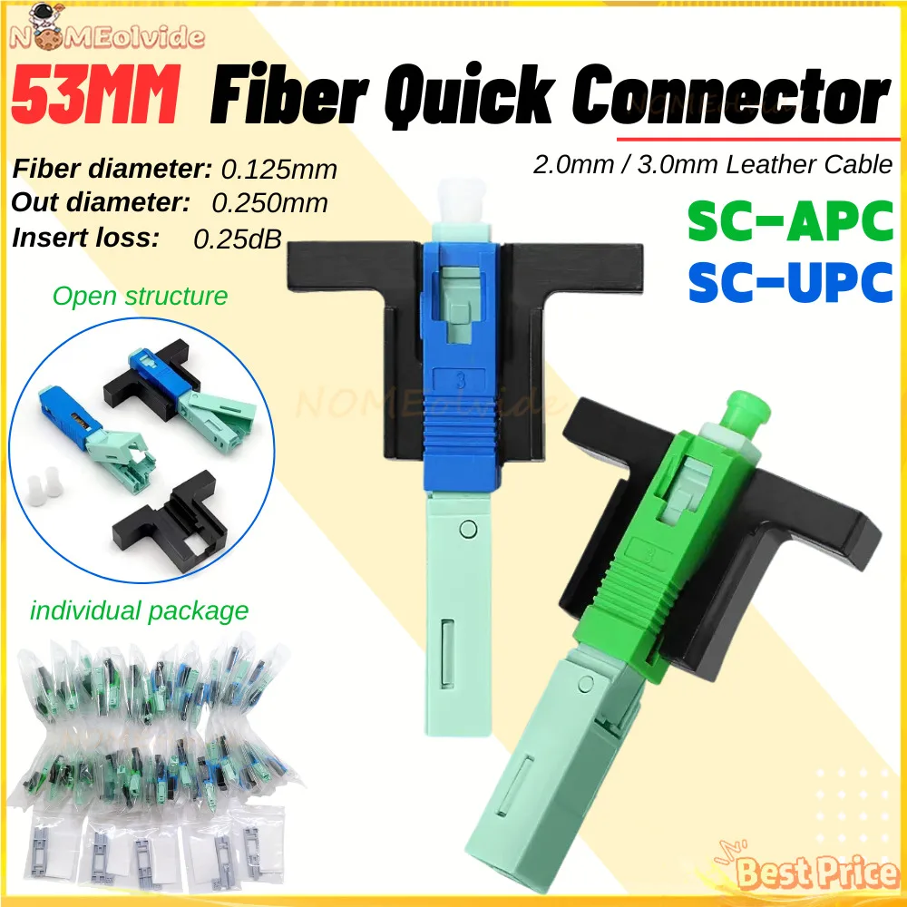 53 мм SC APC SM одномодовый оптический коннектор FTTH инструмент холодный Быстрый коннектор SC UPC оптоволоконный Быстрый коннектор высокое качество 
53 мм SC APC SM одномодовый оптический коннектор FTTH инструмент холодный Быстрый коннектор SC UPC оптоволоконный Быстрый коннектор высокое качество