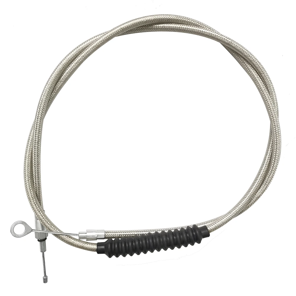 

74-3/4 Inch 190cm Motorcycle Accessorie Braided Stainless Steel Clutch Cable for Harley 95-99 FXD,93-00 FXDL,94-00 FXDSCONV