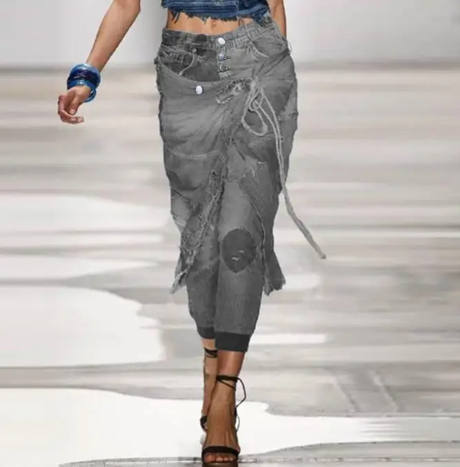 2023 Summer Casual Patchwork Ripped Thread Cotton Leggings Long Pants Mid Waist Lace Up No Elasticity Small Leg Pants for Women
2023 Summer Casual Patchwork Ripped Thread Cotton Leggings Long Pants Mid Waist Lace Up No Elasticity Small Leg Pants for Women