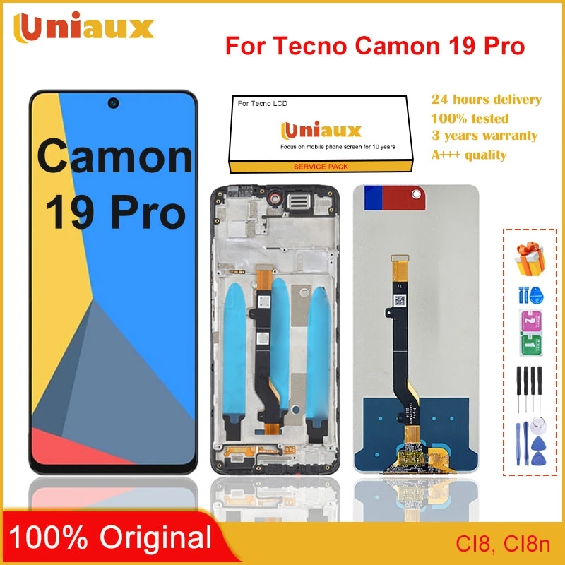 

6.8" Original For Tecno Camon 19 Pro 4G 5G CI8n CI7n LCD Display Touch Screen Digitizer Assembly CI8 Repair Replacement Parts