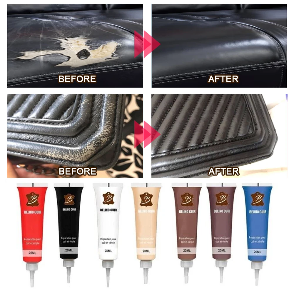 

20ml Car Leather Repair Gel Cream Repair Filler Sofa Auto Seat Leather Complementary Repair Refurbishing Car Polishing Kit