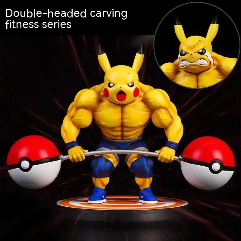 Pokemon Super Super Treasure Dream Funny Fitness Muscle Macho Hand-Made Pikachu Lift Barbell Doll Model Decoration Birthday Gift
Pokemon Super Super Treasure Dream Funny Fitness Muscle Macho Hand-Made Pikachu Lift Barbell Doll Model Decoration Birthday Gift