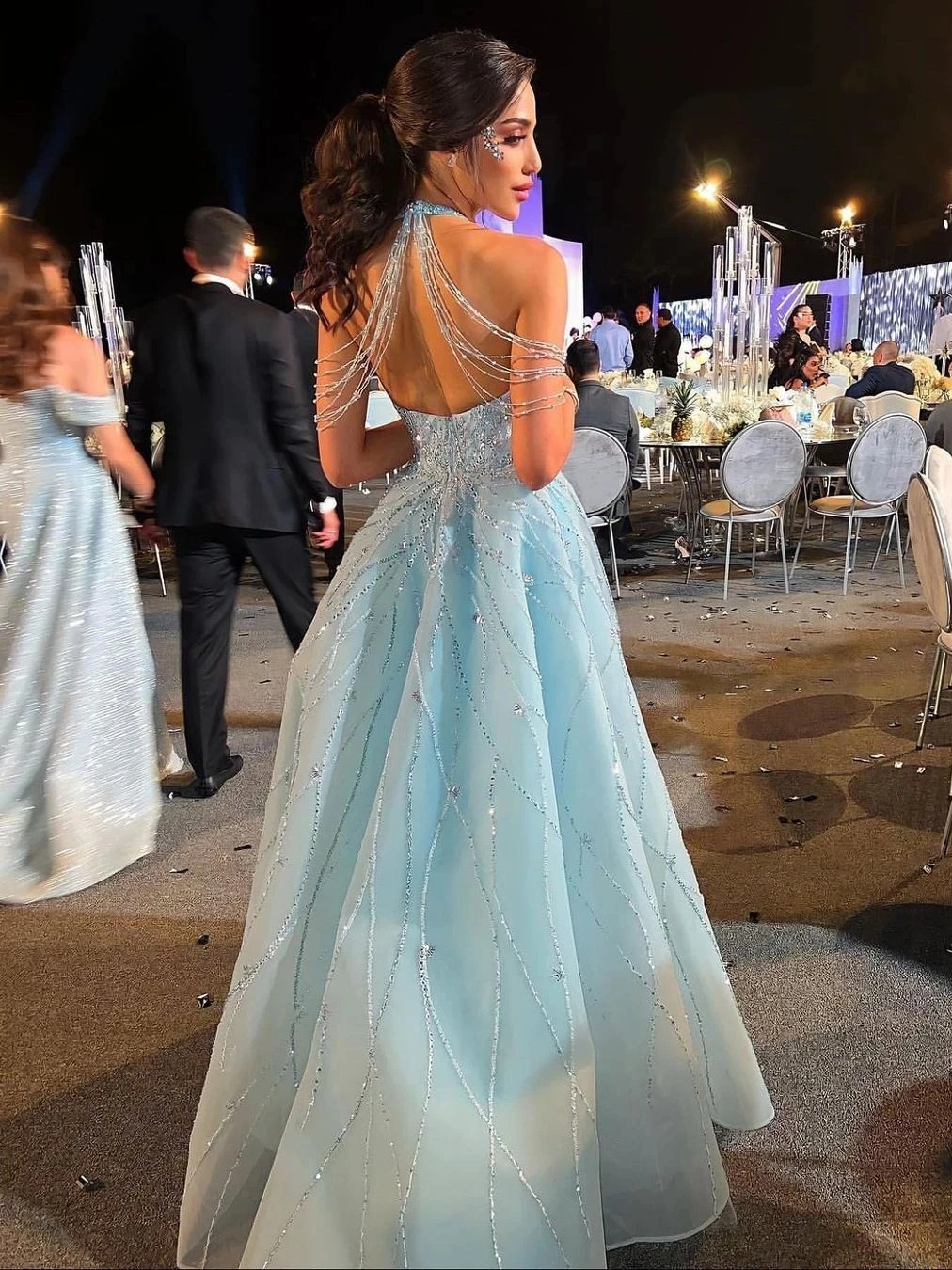 Elegant A-line Tulle Sleeveless Sexy Backless Sequins Beaded Sweet Cocktail Commercial Party Prom Evening Dress 2024
Elegant A-line Tulle Sleeveless Sexy Backless Sequins Beaded Sweet Cocktail Commercial Party Prom Evening Dress 2024