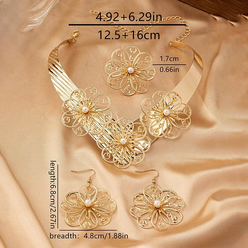 Hollow Flower Collar Necklace Elegant Earring Set Women Girls Gifts Fashion Jewelry Hot Sale Party Gift New Style 6 Mallzona Sc689c5a731d7467cba03e561c6376a75Q Hollow Flower Collar Necklace Elegant Earring Set Women Girls Gifts Fashion Jewelry Hot Sale Party Gift New Style Mallzona