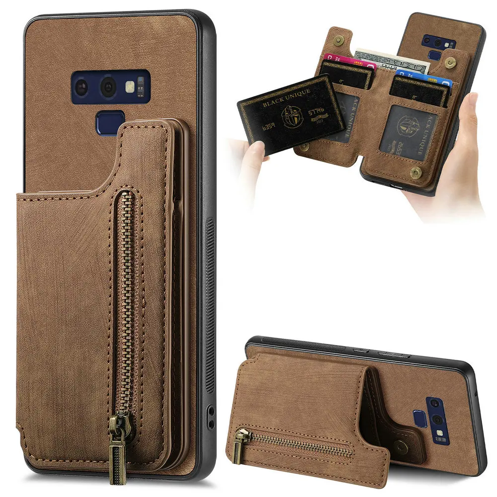 

Note9 S9 Plus S10 E Luxury Case Zipper Wallet Card Coque for Samsung Galaxy Note 10 Plus S 9 S8 Note 9 S10e 8 Shockproof Cover
