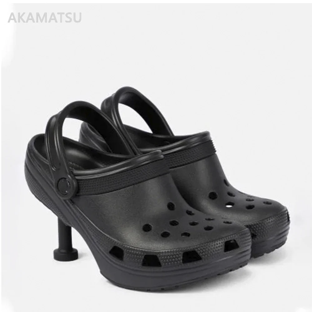 Street Trend Muller Slippers Women Versatile High Heel Thin Heel Thick Bottom Hole Water Shoes Rain Shoes In The Summer of 2023
Street Trend Muller Slippers Women Versatile High Heel Thin Heel Thick Bottom Hole Water Shoes Rain Shoes In The Summer of 2023