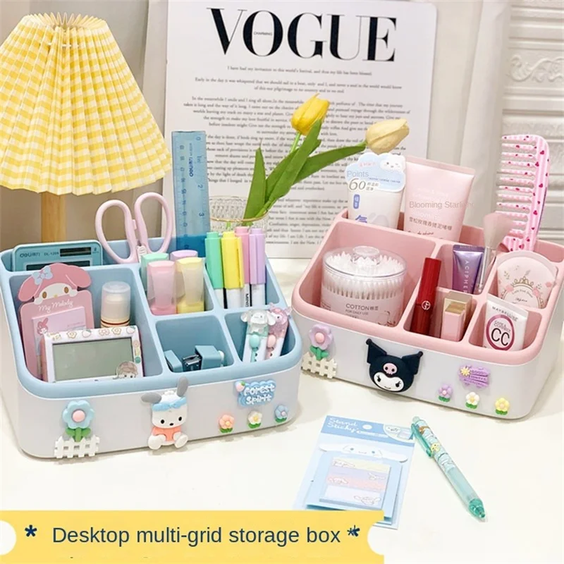 Sanrio Hello Kitty Kuromi Storage Box My Melody Cartoon Desktop Student Stationery Multi-Compartment Jewelry Box For Students
Sanrio Hello Kitty Kuromi Storage Box My Melody Cartoon Desktop Student Stationery Multi-Compartment Jewelry Box For Students