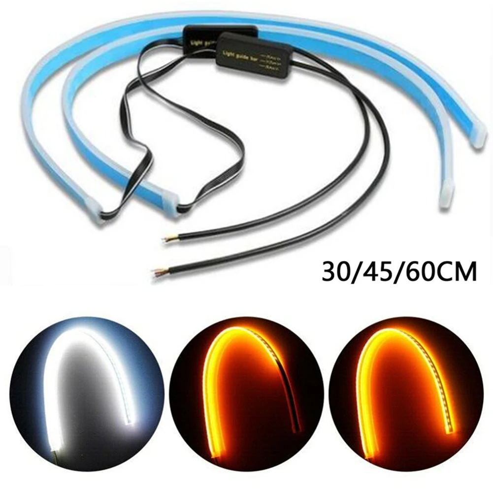2Pcs Car Sequential LED Strips Turn Signal Indicator DRL Daytime Running Light For Angel Eye Headlight Turning Light 2835 SMD
2Pcs Car Sequential LED Strips Turn Signal Indicator DRL Daytime Running Light For Angel Eye Headlight Turning Light 2835 SMD