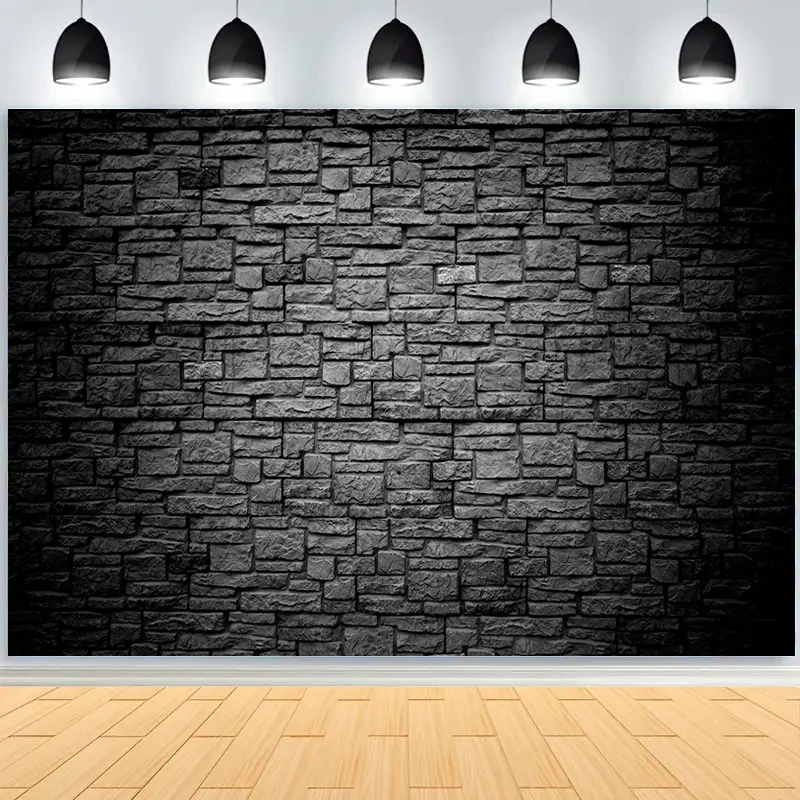 

ZHISUXI Gray Brown Antique Brick Wall Photography Backdrops Props Cement Texture Stone Theme Photo Studio Background QZ-03