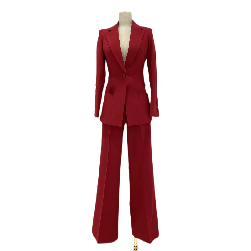 2022 autumn new dark red wide-leg pants suit suit female business host art test small suit slimming original
2022 autumn new dark red wide-leg pants suit suit female business host art test small suit slimming original
