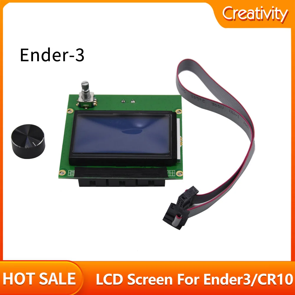 12864 LCD Screen Controller RAMPS 1.4 Display Blue Screen+Cable For 3D Ender-3/CR-10/10S printer Parts
12864 LCD Screen Controller RAMPS 1.4 Display Blue Screen+Cable For 3D Ender-3/CR-10/10S printer Parts
